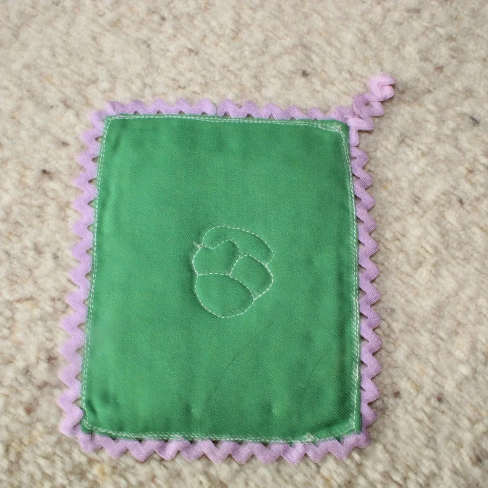 Handmade Potholders Coasters Vintage Embroidered Quilted Set 5 Multicolor OS